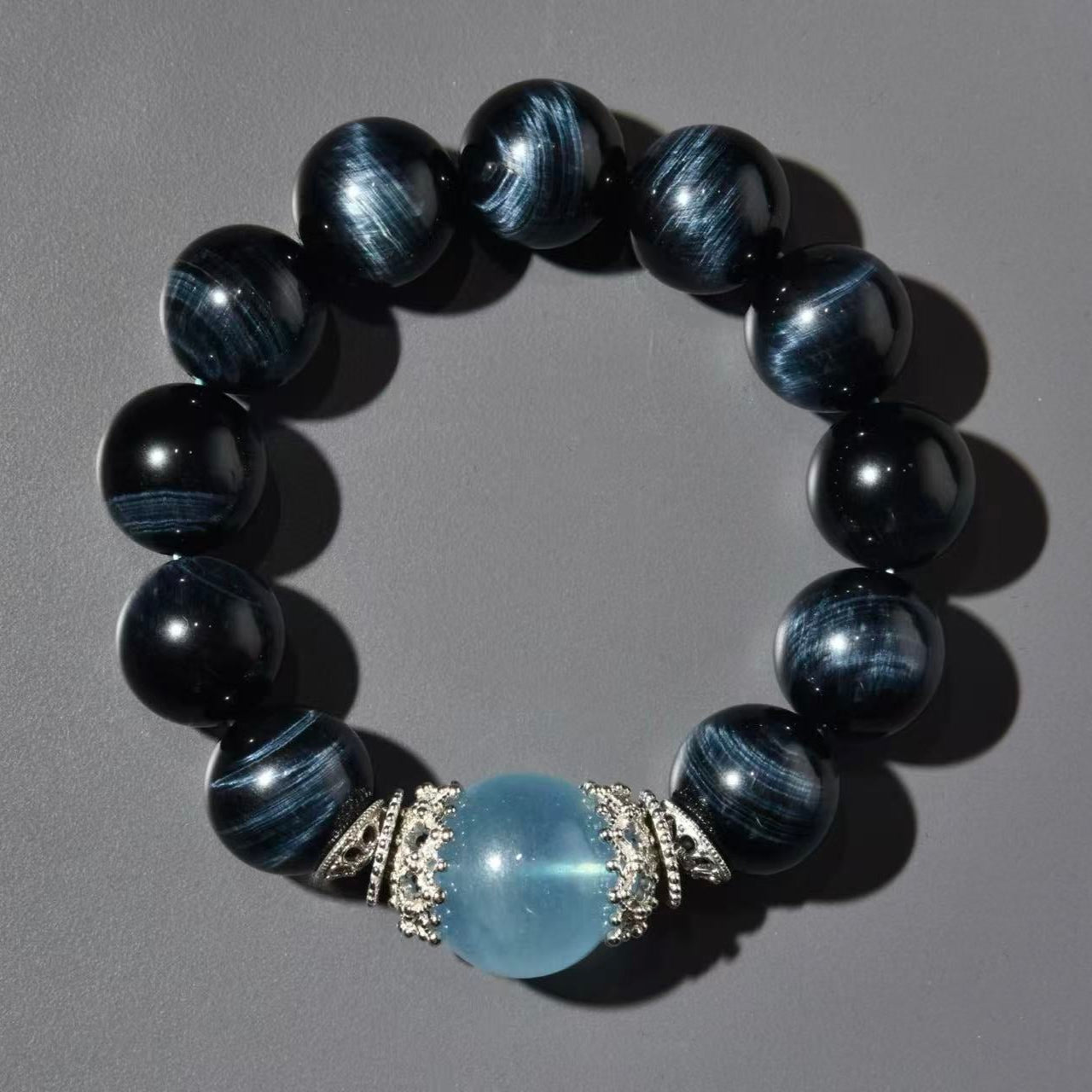 Premium - Blue Obsidian & Aquamarine (X08)