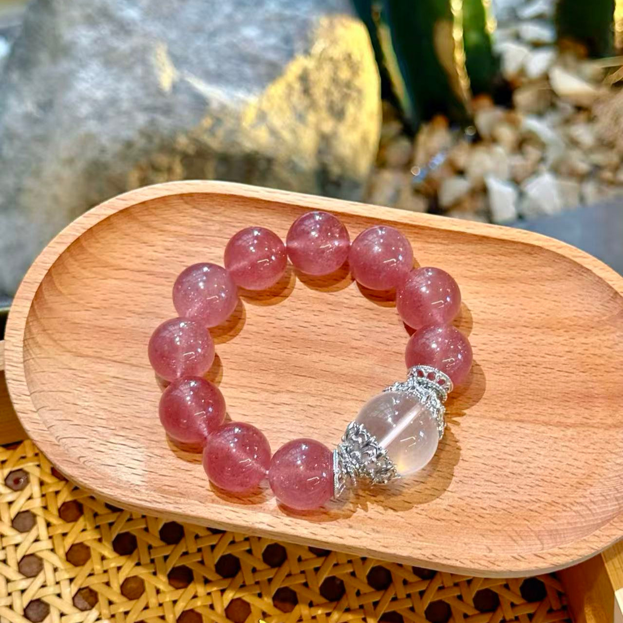 Premium - Strawberry Quartz & White Quartz (X11)