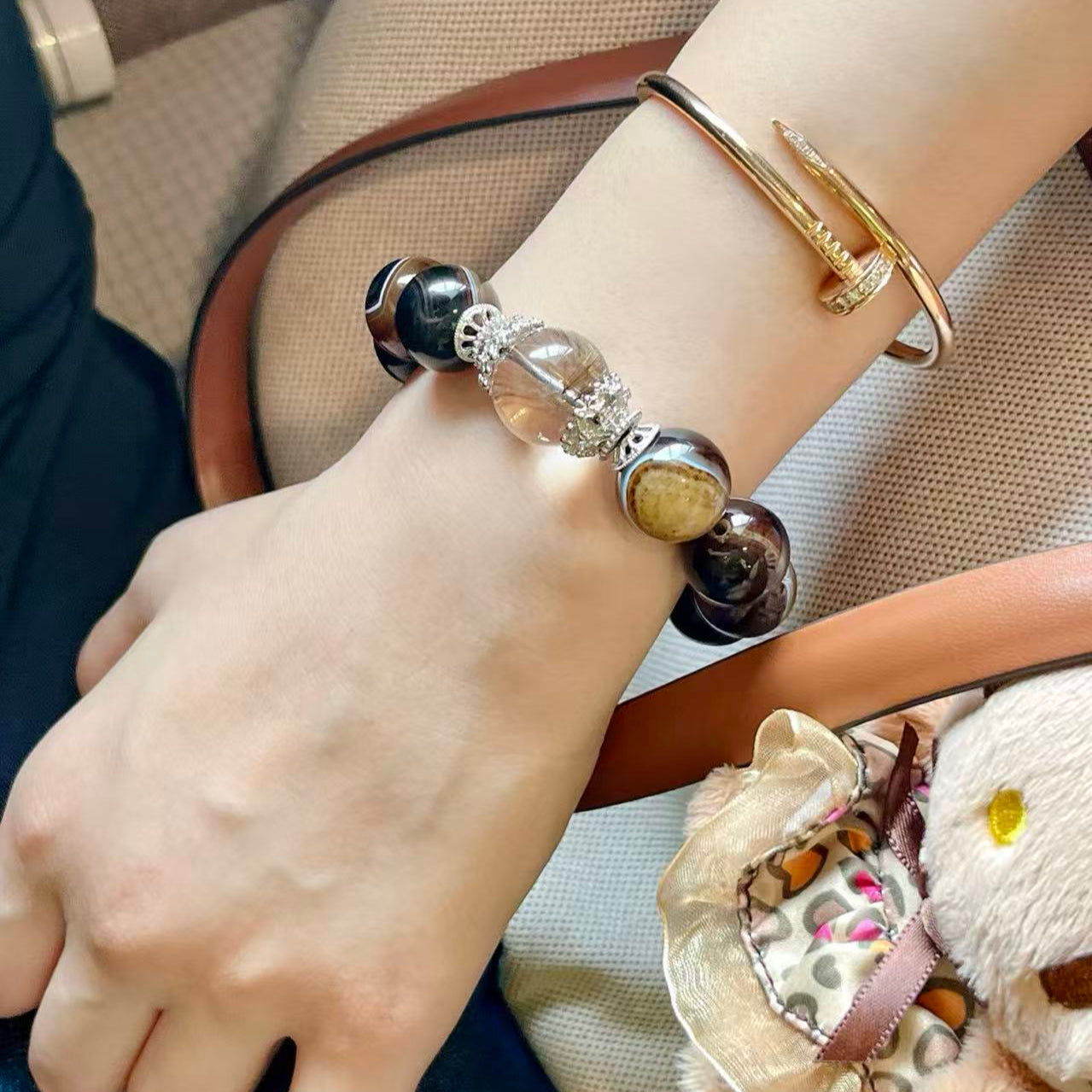 Premium - Wealth Keeper Agate & Cross-Star Rutilated Quartz (X05)