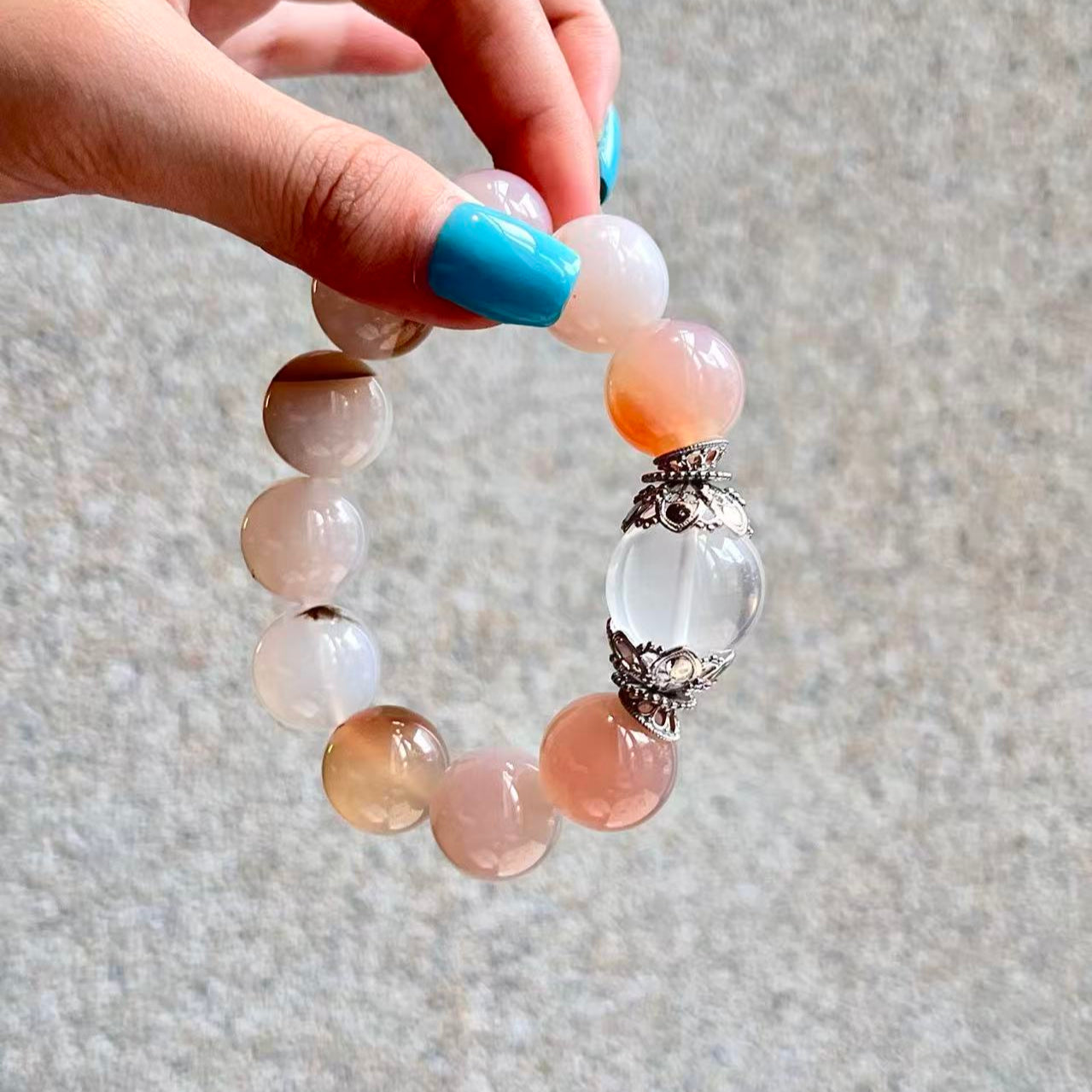 Premium - Ink Algae Agate & White Milky Quartz (X16)