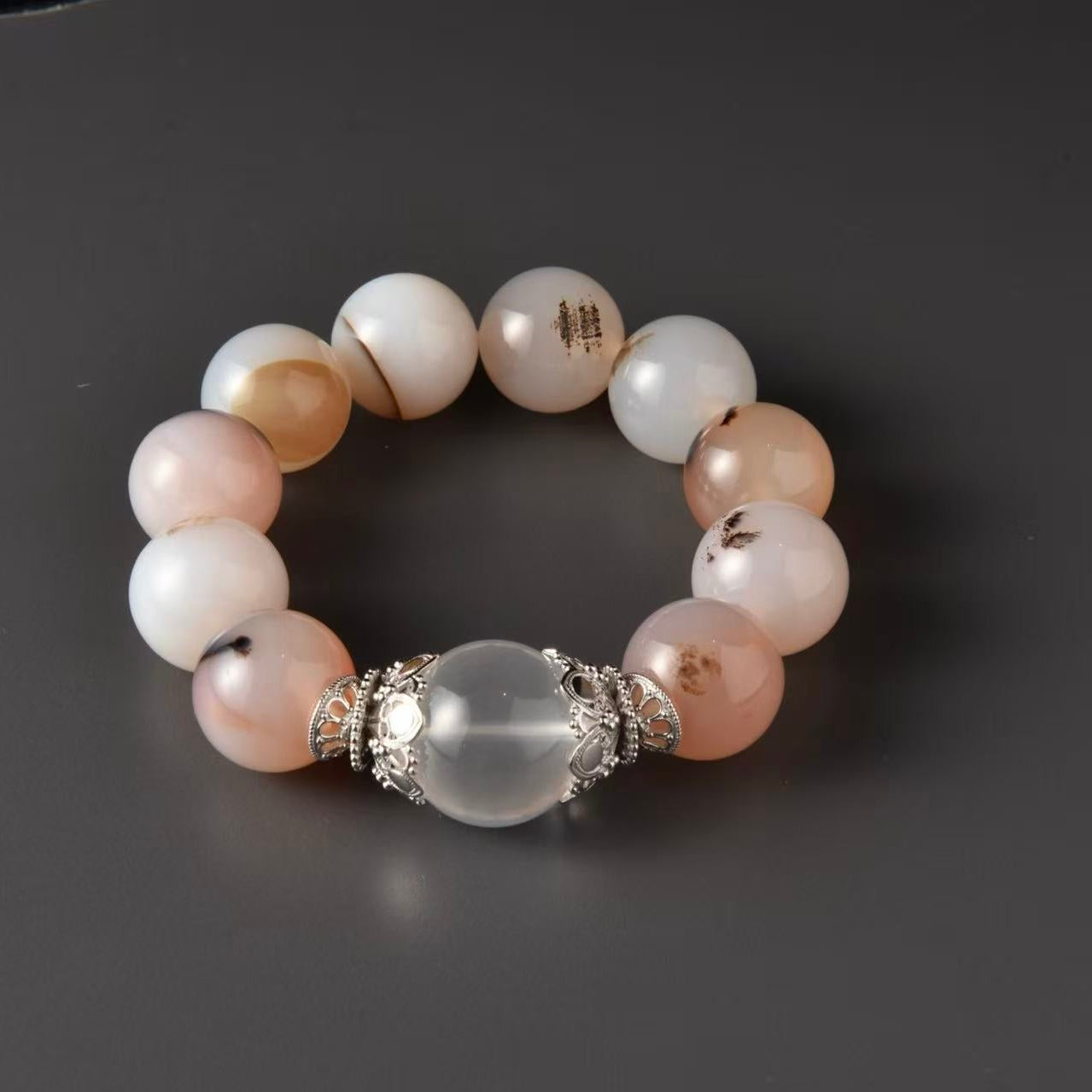 Premium - Ink Algae Agate & White Milky Quartz (X16)
