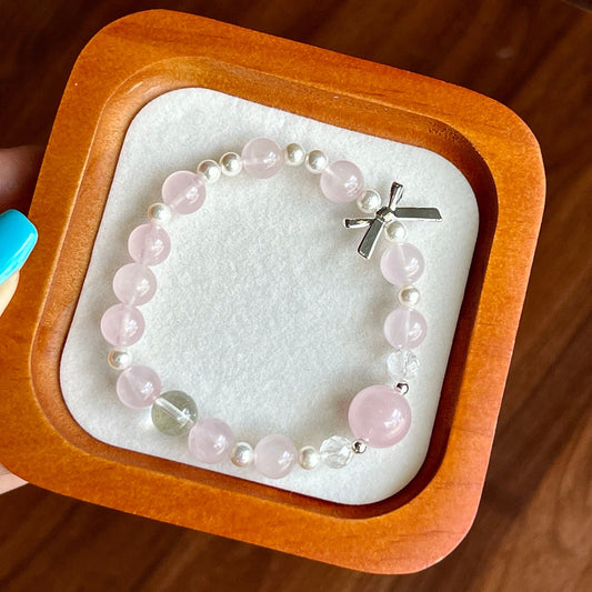 Rose Quartz & Green Phantom & Shell Pearl & Clear Quartz (BAC827)
