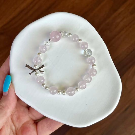 Rose Quartz & Green Phantom & Shell Pearl & Clear Quartz (BAC827)
