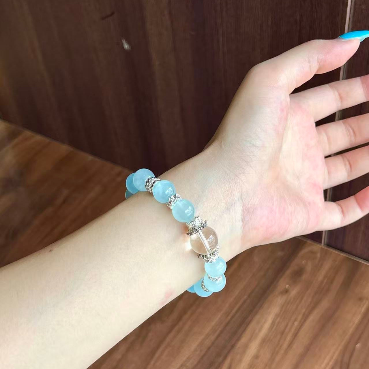 Aquamarine & White Quartz (BAC894)