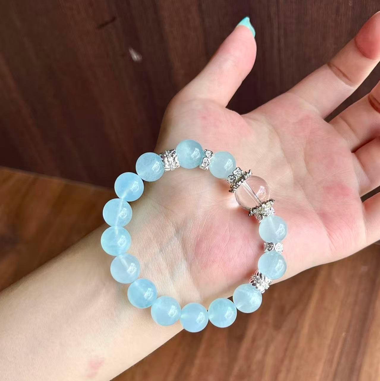 Aquamarine & White Quartz (BAC894)