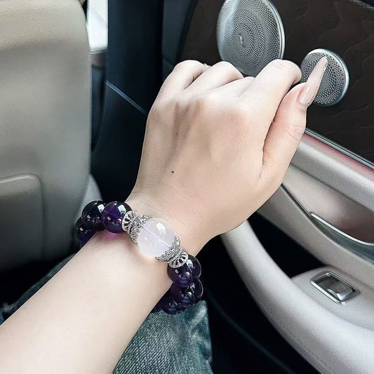 Premium - Brazilian Amethyst & White Milky Quartz (X10)