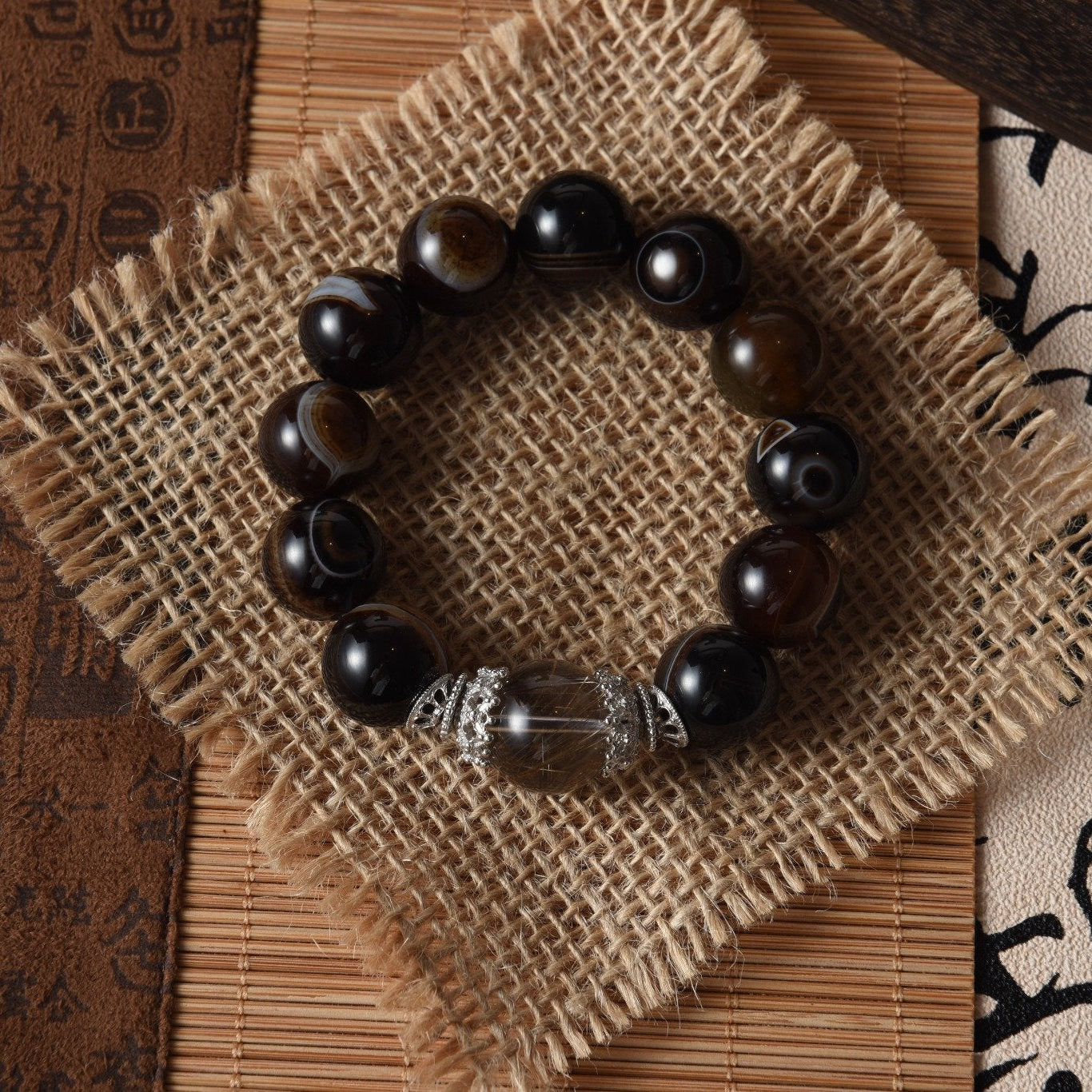 Premium - Wealth Keeper Agate & Cross-Star Rutilated Quartz (X05)