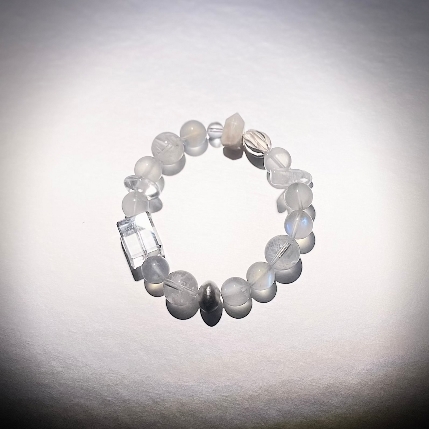 Blue Moonstone & Snowflake Phantom Quartz (GCU07)
