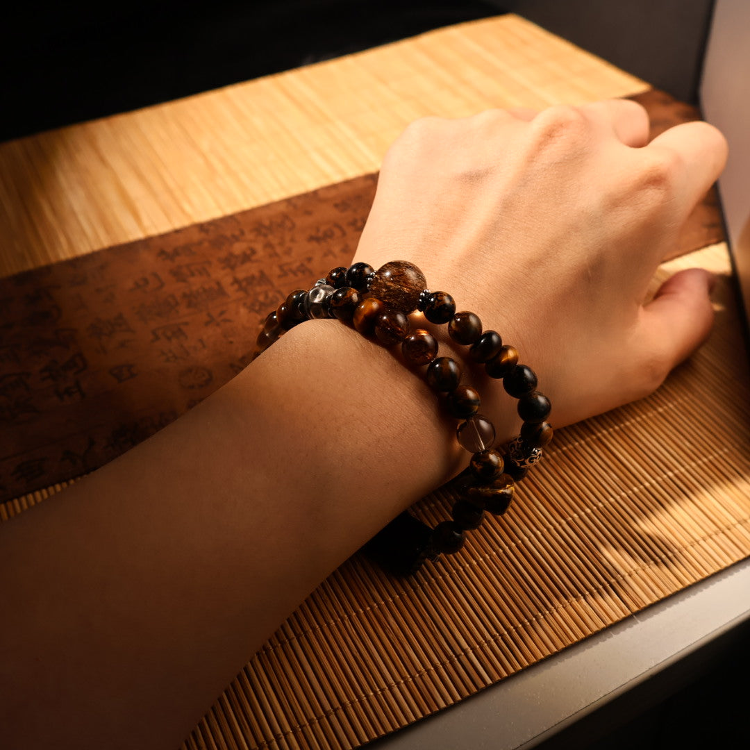 Pietersite & Black Golden Super Seven & Tiger’s Eye & Smoky Quartz (GCU02)