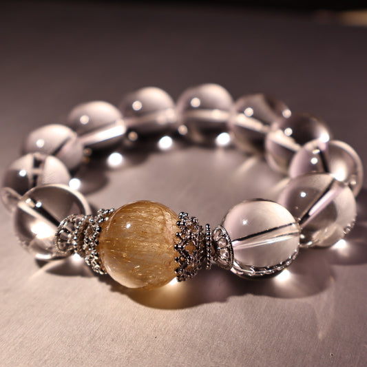 Premium - Clear Quartz & Golden Rutilated Quartz (X03)