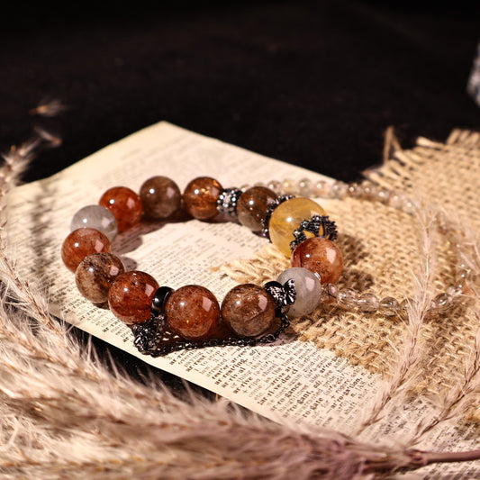 Double Wrap - Black Gold Super, Yellow Bloom & Gray Moonstone (BAC671)