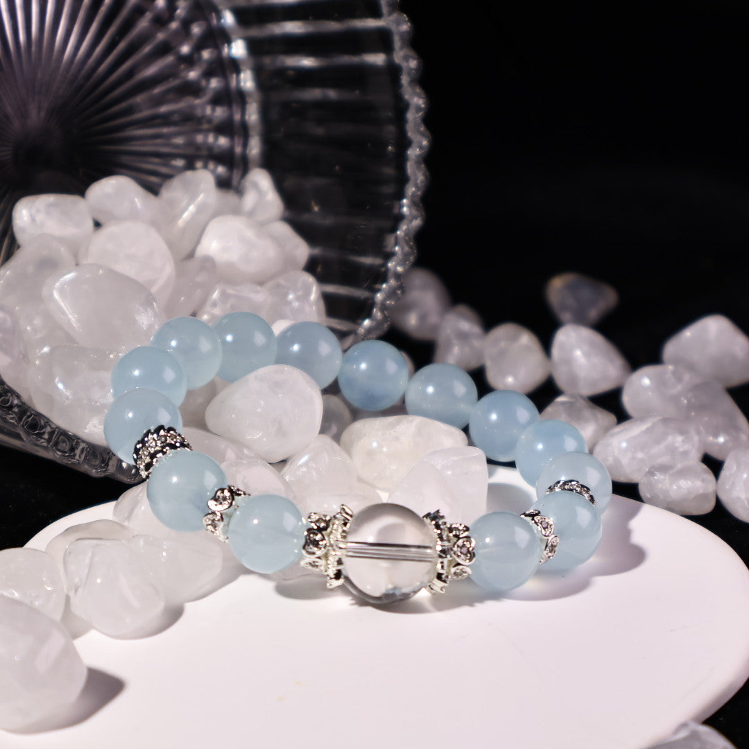 Aquamarine & White Quartz (BAC894)