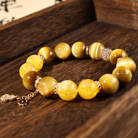 Golden Tiger’s Eye & Yellow Chlorite Inclusions (BAC739)