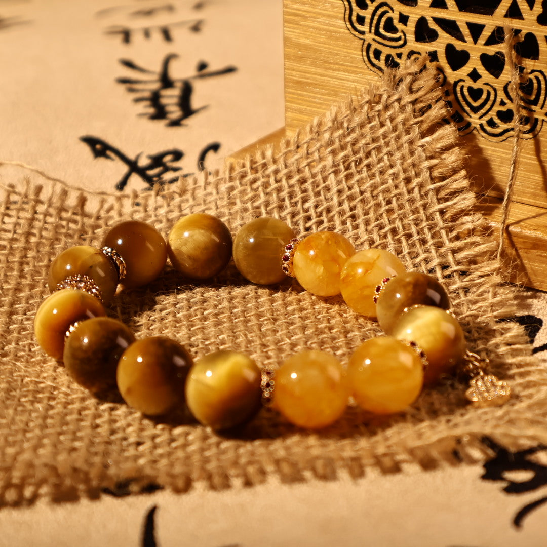 Golden Tiger’s Eye & Yellow Chlorite Inclusions (BAC739)