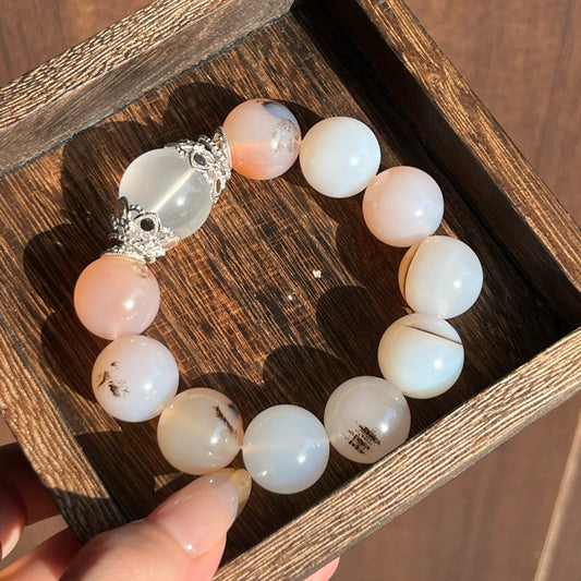 Premium - Ink Algae Agate & White Milky Quartz (X16)