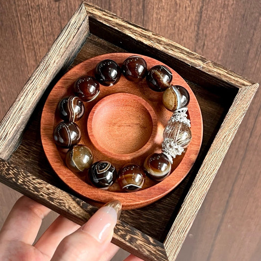 Premium - Wealth Keeper Agate & Cross-Star Rutilated Quartz (X05)