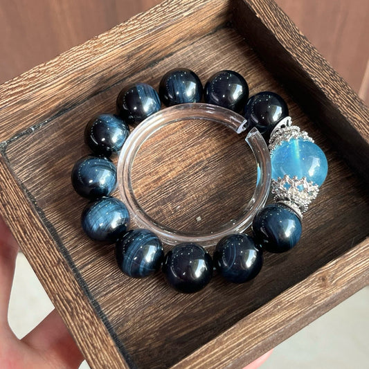 Premium - Blue Obsidian & Aquamarine (X08)