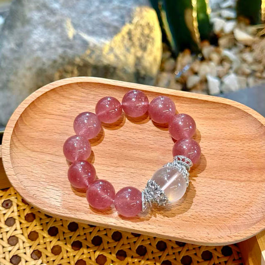 Premium - Strawberry Quartz & White Quartz (X11)