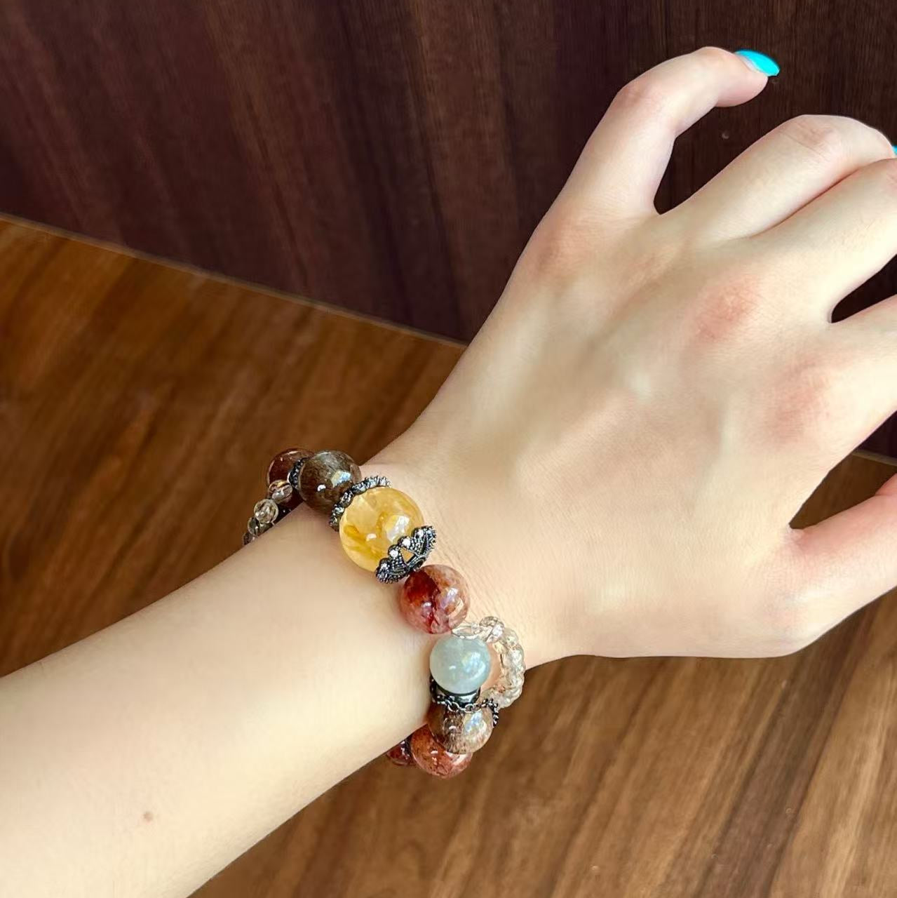 Double Wrap - Black Gold Super, Yellow Bloom & Gray Moonstone (BAC671)