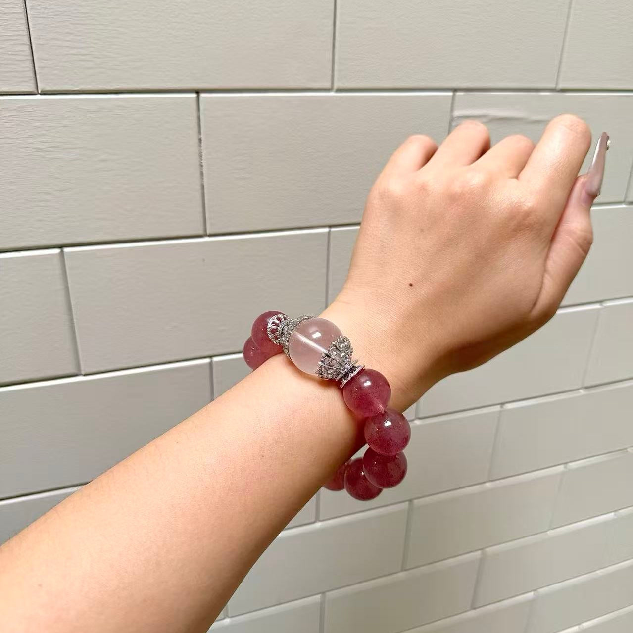 Premium - Strawberry Quartz & White Quartz (X11)