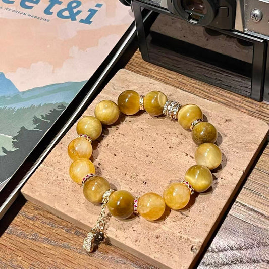 Golden Tiger’s Eye & Yellow Chlorite Inclusions (BAC739)