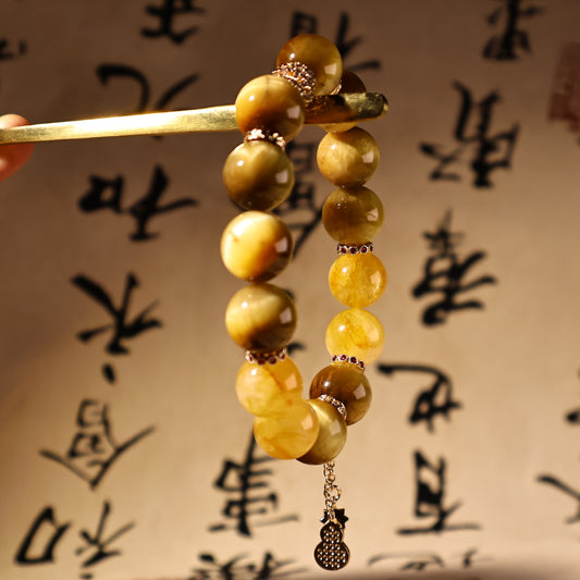 Golden Tiger’s Eye & Yellow Chlorite Inclusions (BAC739)